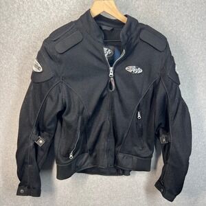 Joe Rocket Ballistic Series Mesh Motorcycle Jacket Womens Medium Black Padded